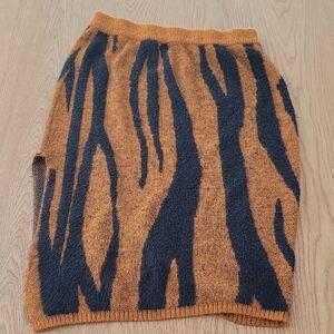 ASOS Black and Orange Knit Pencil Skirt